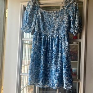 Blue and white Paisley dress!